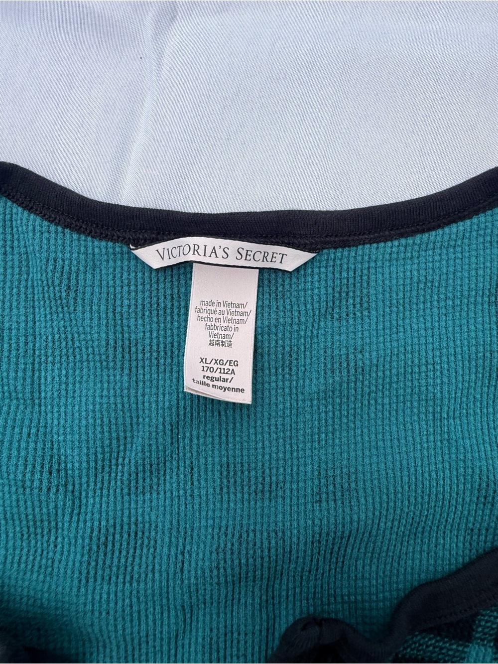 #91 PINK By VS Green Plaid Pajama Set - Cozy Two-Piece Sleepwear size Xl NWOT! - Picture 6 of 11